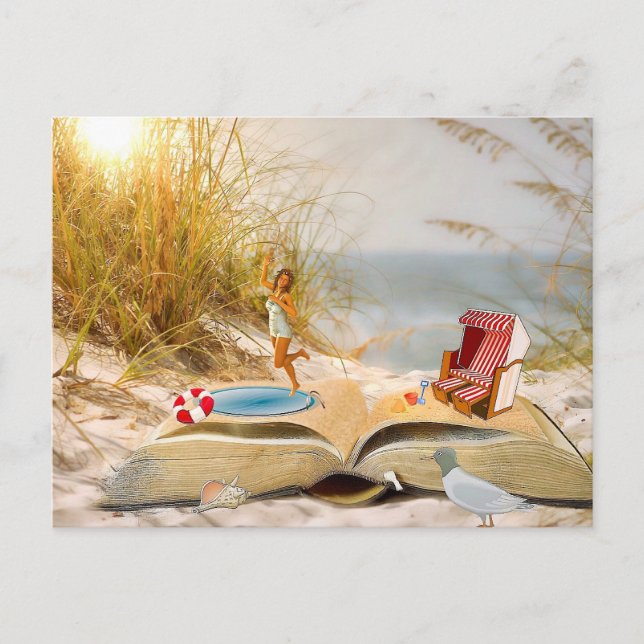 Postal Libros De Verano - ¡Personalizar! (Anverso)