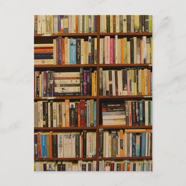 Postal Libros en la biblioteca (Anverso)