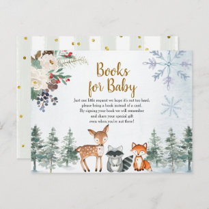 Postal Libros forestales de invierno para animales en Woo