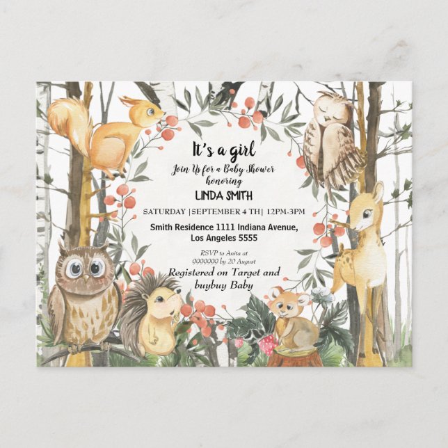 Postal Libros infantiles sobre bosques y plantas forestal (Anverso)