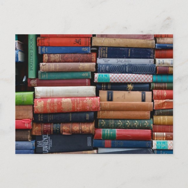 Postal Libros leer libros antiguos de amor (Anverso)