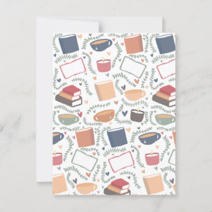 Postal Libros, Velas Y Té