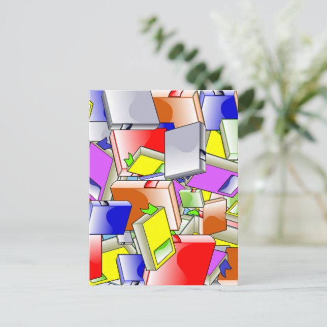 Postal Libros y más libros (Anverso de pie)