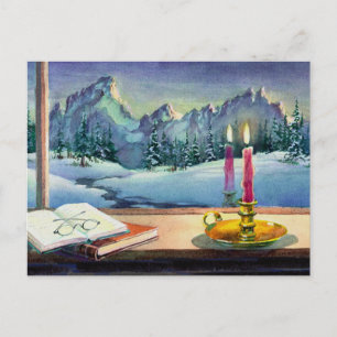 Postal LIBROS y VELAS de SHARON SHARPE