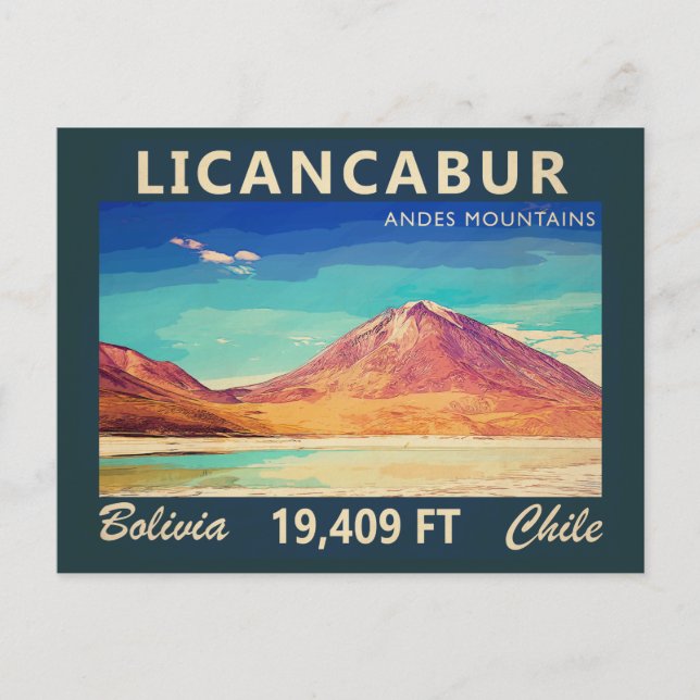 Postal Licancabur Sudamérica Antiguo (Anverso)