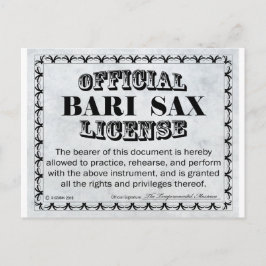 Postal Licencia Bari Sax