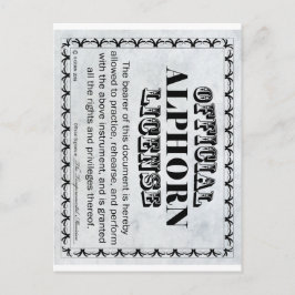 Postal Licencia de Alphorn