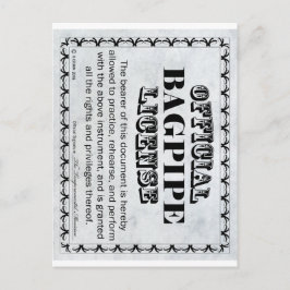 Postal Licencia de Bagpipe
