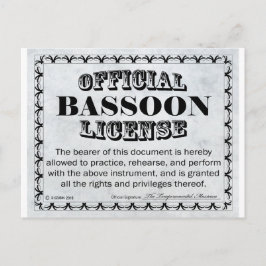 Postal Licencia de Bassoon