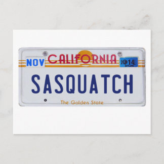 Postal Licencia de California Sasquatch