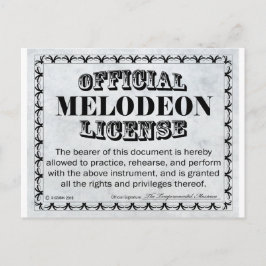 Postal Licencia de Melodeon