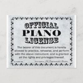 Postal Licencia de piano