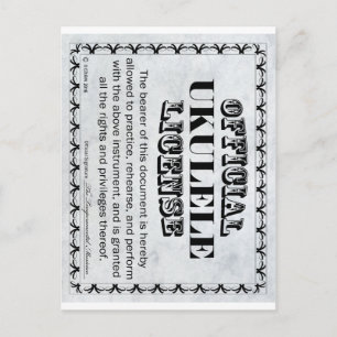Postal Licencia de Ukulele