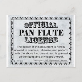 Postal Licencia Pan Flute