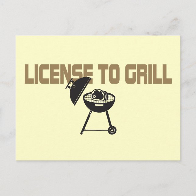 Postal Licencia para Grill (Anverso)