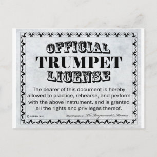 Postal Licencia Trumpet
