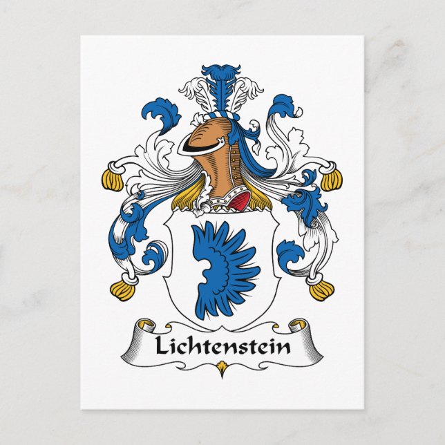 Postal Lichtenstein Family Crest (Anverso)