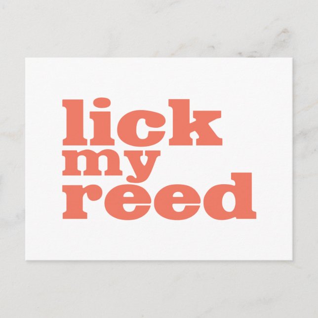 Postal Lick My Reed (Anverso)