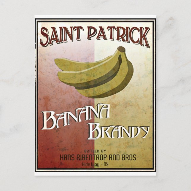 Postal licor de Banana (Anverso)