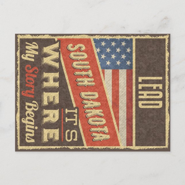 Postal Líder de Dakota del Sur (Anverso)