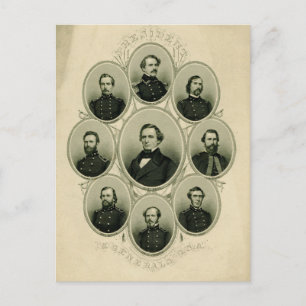 Postal Líderes del Sur de la Guerra Civil