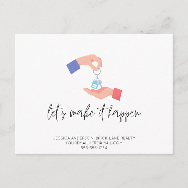 Postal Líderes promocionales de clientes inmobiliarios (Anverso)