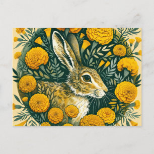 Postal Liebre Marigold