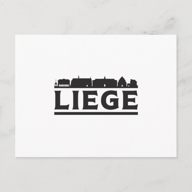 Postal Liege Belgium City Skyline Cityscape Trip Gift (Anverso)