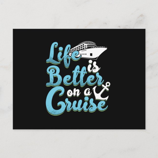 Postal Life Is Better On A Cruise Anchor Cruise Ship Crui (Anverso)