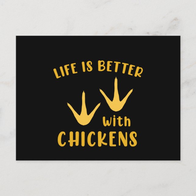 Postal Life Is Better With Chickens Chicken Rooster Gift (Anverso)