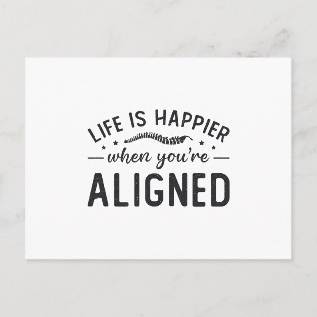 Postal Life Is Happier When You're Aligned Chiropractic (Anverso)