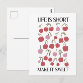 Postal Life Is Short Make It Sweet Quote Boho Wildflower 