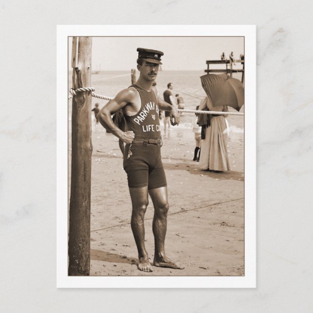 Postal Lifeguard Brighton Beach 1905 (Anverso)