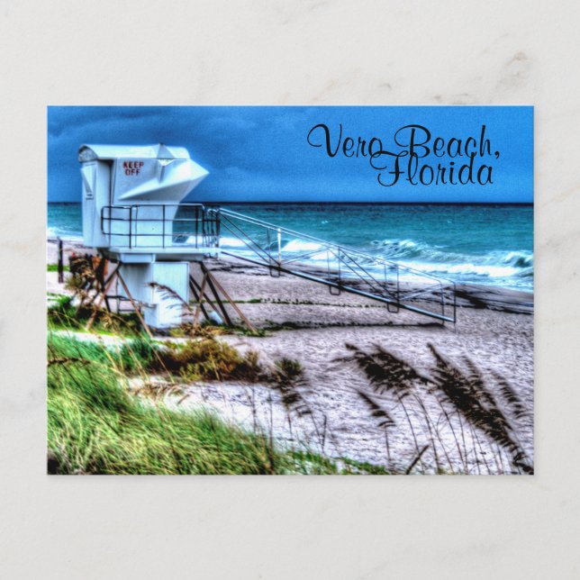 Postal Lifeguard Stand Vero Beach Florida (Anverso)