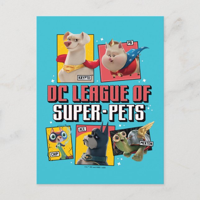 Postal Liga DC de SuperMascotas (Anverso)