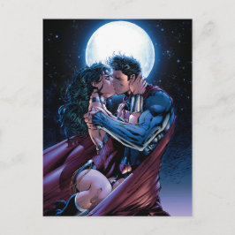 Postal Liga de Justicia #12 Mujer Maravilla y Beso Superm