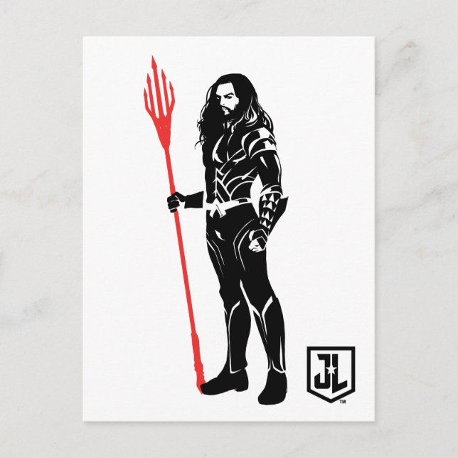 Postal Liga de la Justicia | Aquaman Pose Noir Pop Art (Anverso)