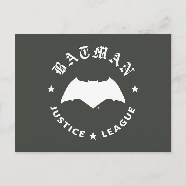 Postal Liga de la Justicia | Batman Retro Bat Emblem (Anverso)