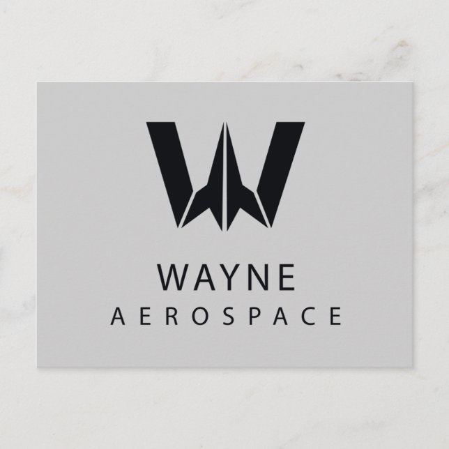 Postal Liga de la Justicia | Logo de Wayne Aerospace (Anverso)