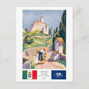 Postal Liga de Naciones Vintage Italia