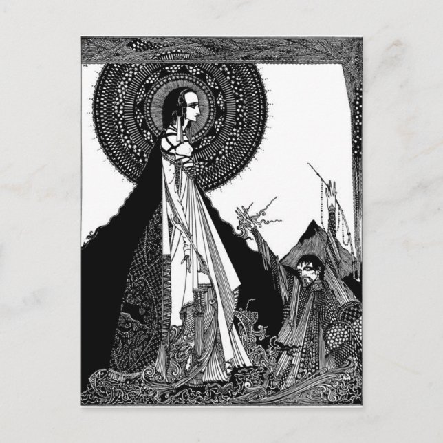 Postal Ligeia de Edgar Allan Poe (Anverso)