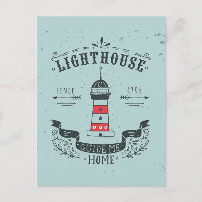 Postal Lighthouse Guide Me Home Poster (Anverso)