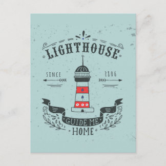 Postal Lighthouse Guide Me Home Poster