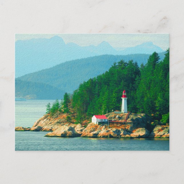 Postal Lighthouse Mountain Painting Vancouver BC (Anverso)