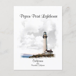 POSTAL LIGHTHOUSE PESCADERO POINT - POSTCARD