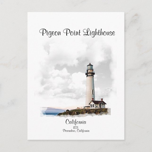 POSTAL LIGHTHOUSE PESCADERO POINT - POSTCARD (Anverso)