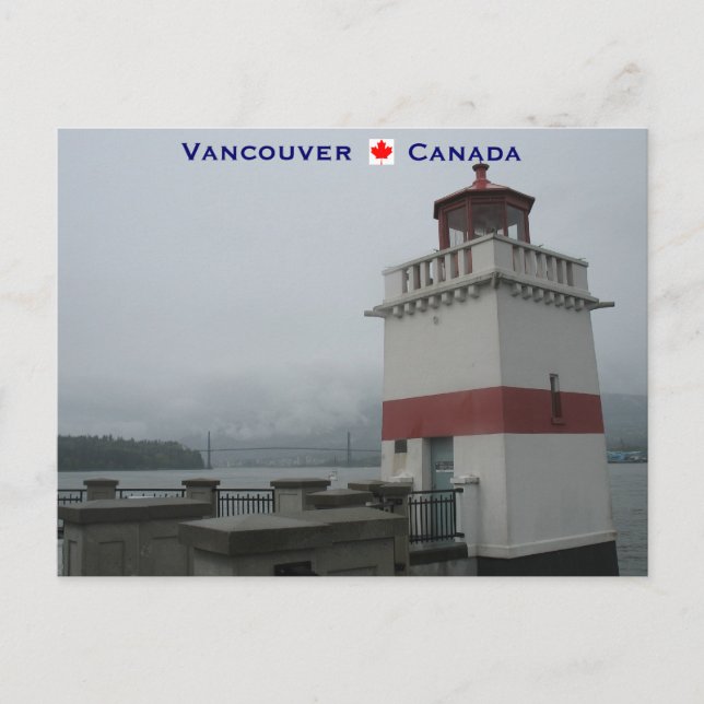 Postal Lighthouse Stanley Park Vancouver Canada (Anverso)
