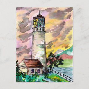 Postal Lighthouse Sunset