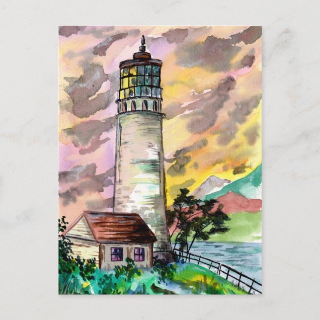 Postal Lighthouse Sunset (Anverso)
