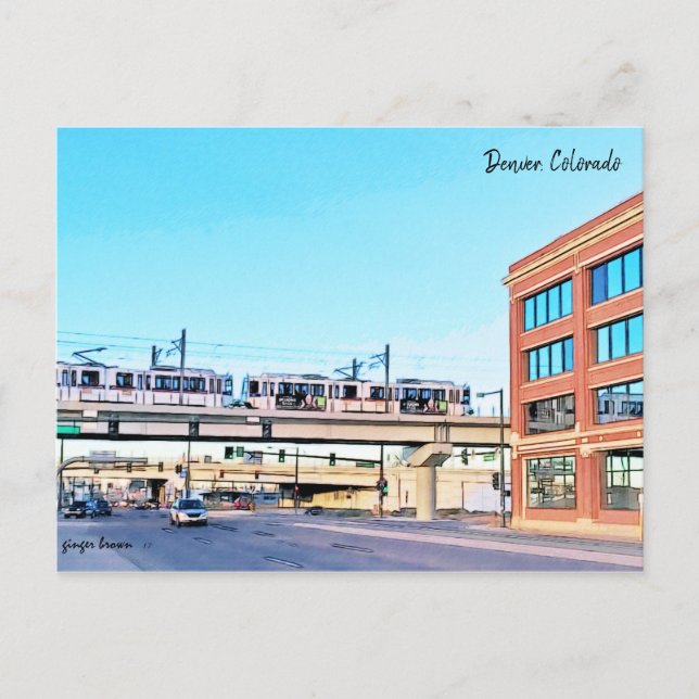 Postal LightRail, I-25, Broadway Station, Denver, CO (Anverso)